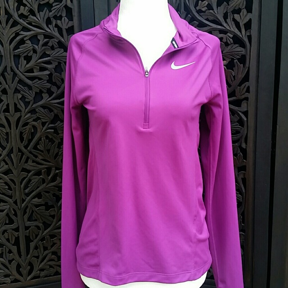 NIKE Dri-fit long-sleeved Fuscia Zip Up (S and XS) - Picture 5 of 5
